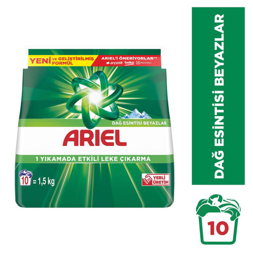 Ariel Dağ Esintisi 1,5 Kg AquaPudra Toz Çamaşır Deterjanı nin resmi