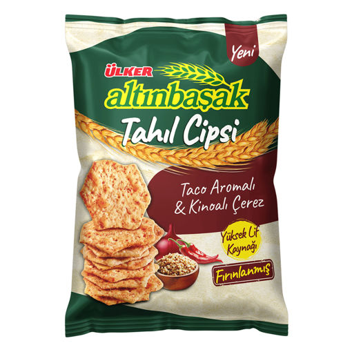 Ülker Altınbaşak Tahıl Cipsi Taco & Kinoa 50Gr nin resmi