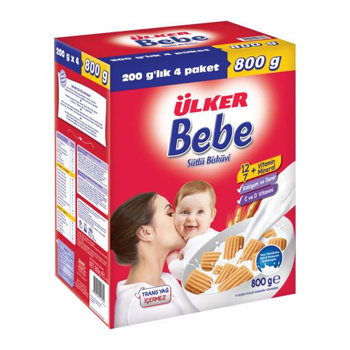 Ülker Bebe Sütlü Bisküvi 800 Gr nin resmi