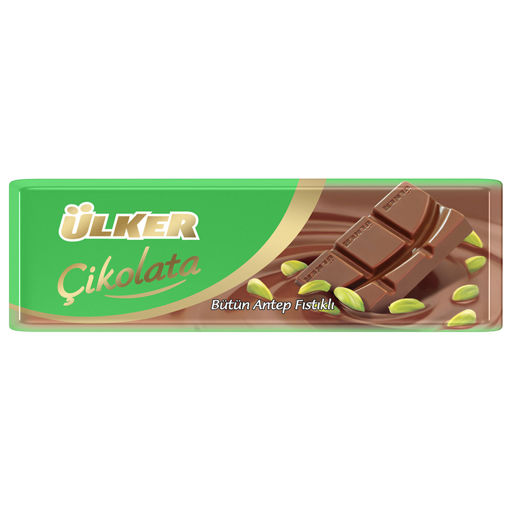 Ülker Bütün Antep Fıstıklı Sütlü Baton Çikolata 30 Gr nin resmi