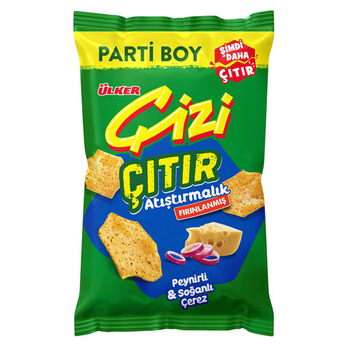 Ülker Çizi Çıtır Peynir & Soğan Parti Boy 160 Gr nin resmi