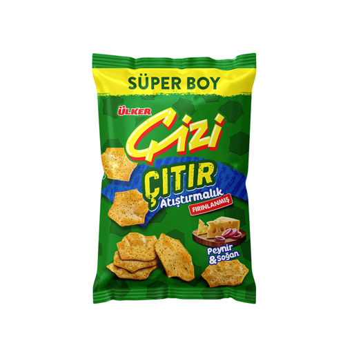 Ülker Çizi Çıtır Peynir & Soğan Süper Boy Çerez 120 Gr nin resmi