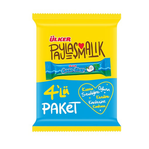 Ülker Cocostar 4'lü Paket 100 Gr nin resmi