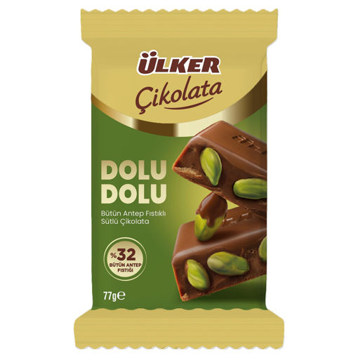 Ülker Çikolata Dolu Dolu Antep Fıstıklı 77 Gr nin resmi