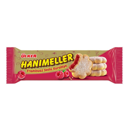 Ülker Hanımeller Frambuaz Soslu Kurabiye 94,5 Gr nin resmi