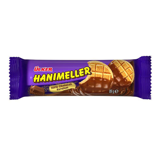 Ülker Hanımeller Sütlü Çikolatalı Kurabiye 89 Gr nin resmi