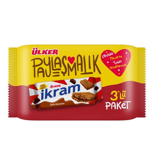 Ülker İkram Çikolatalı 3 x 84 Gr nin resmi