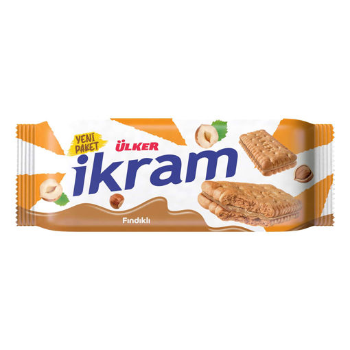 Ülker İkram Kremalı Bisküvi Fındıklı 84 Gr nin resmi