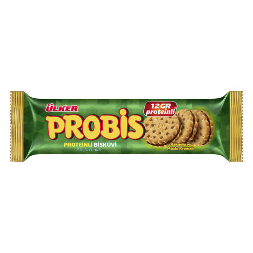Ülker Probis Kakaolu ve Muzlu Proteinli Bisküvi 75 Gr nin resmi