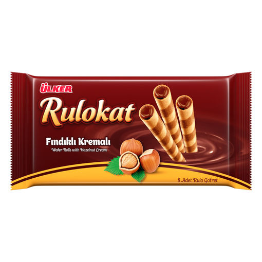 Ülker Rulokat 9 Kat Tat Fındıklı Rulo Gofret 42 Gr nin resmi