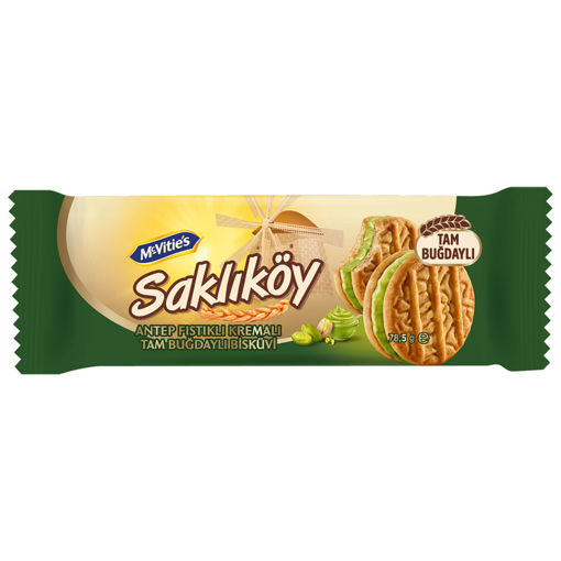 Saklıköy Antep Fıstığı Kremalı Bisküvi 78.5 Gr nin resmi