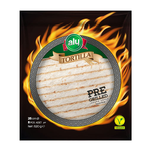 Aly Tortilla Lavaş Grilled 25 Cm 8'li 520 Gr nin resmi