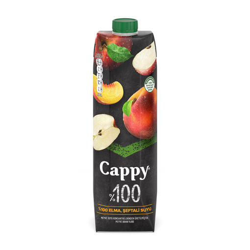 Cappy %100 Elma Şeftali Suyu 1 L nin resmi