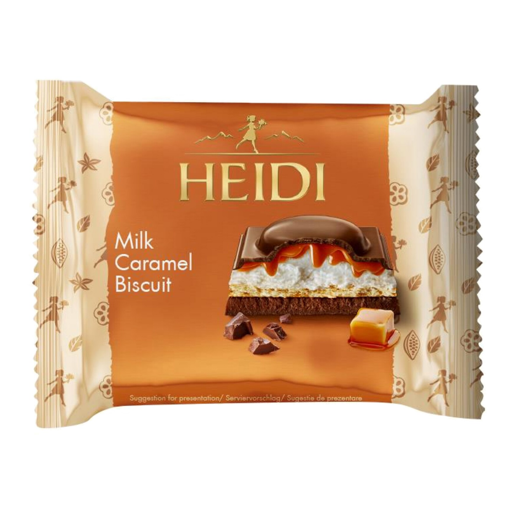 Heidi Karamelli Bisküvi Dolgulu Çikolata 55 Gr nin resmi