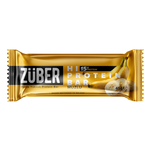 Züber Muzlu Hi Protein Bar 45 Gr nin resmi