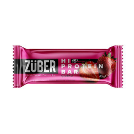 Züber Çilekli Hi Protein Bar 45 Gr nin resmi