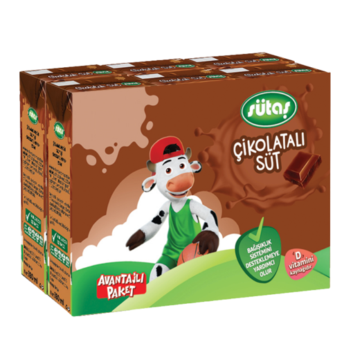 Sütaş Çikolatalı Süt 6x180 Ml nin resmi