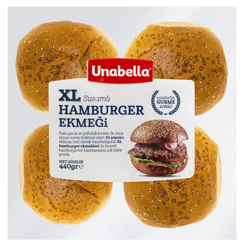 Unabella Xl Hamburger Ekmeği 4'lü 440 Gr nin resmi