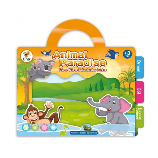 Tekrar Tekrar Kullanılabilen Sticker Kitabım Animal Paradise nin resmi