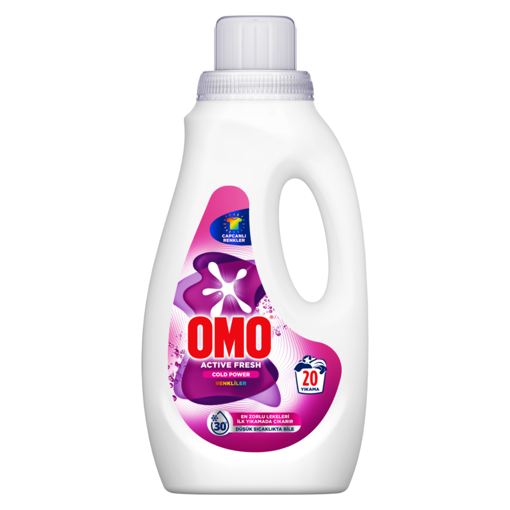 Omo Active Fresh Cold Power Renkliler için Sıvı Deterjan 1000 Ml nin resmi