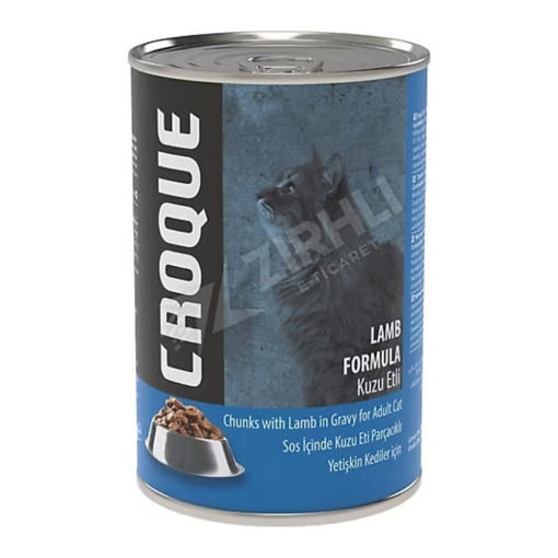 Croque Yetişkin Kedi Konserve Mama Kuzu Etli 400Gr nin resmi