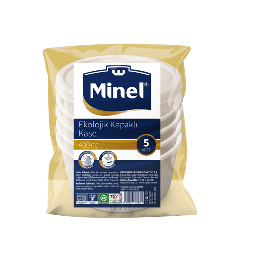Kbr Minel Ekolojik 400 Cc 5 Li Kapaklı Kase nin resmi