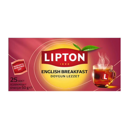 Lipton English Breakfast Bardak Poşet 25'li 50 Gr nin resmi