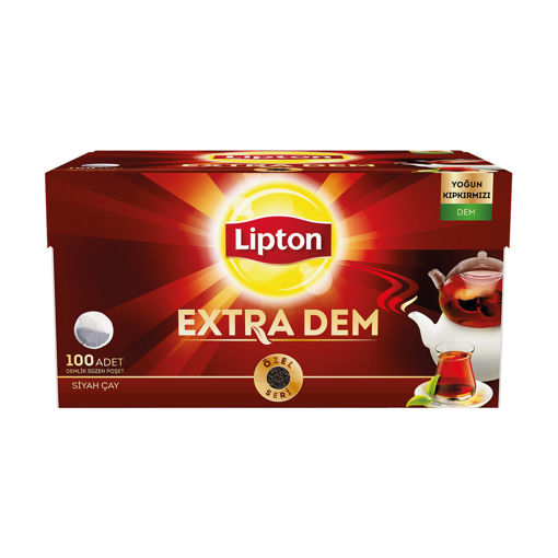 Lipton Extra Dem Demlik Süzen Poşet Siyah Çay 100'lü 320 Gr nin resmi