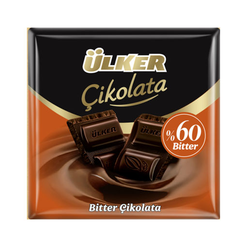 Ülker Bitter Kare Çikolata 60 Gr nin resmi
