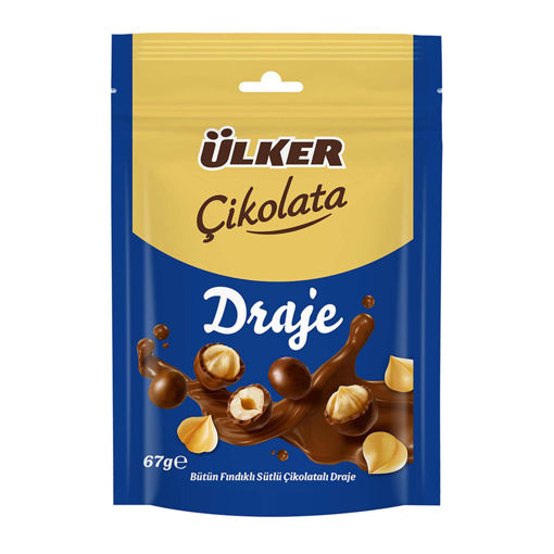 Ülker Draje Çikolata Sütlü Fındıklı 67 Gr nin resmi