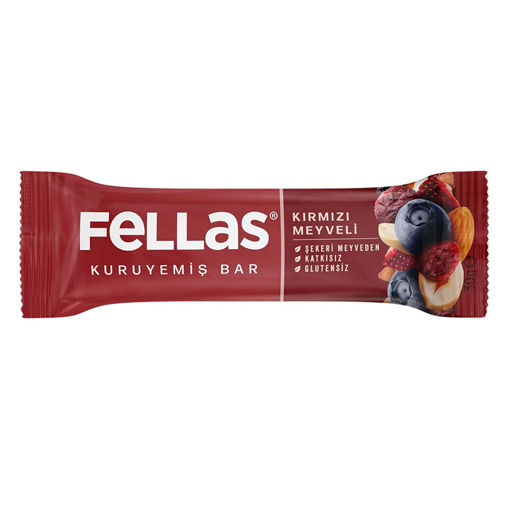 Fellas Kırmızı Meyveli Kuruyemiş Bar 30Gr nin resmi