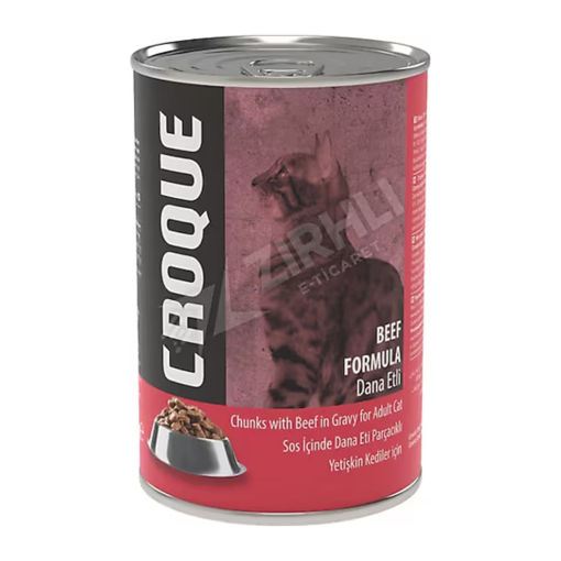 Croque Dana Etli Konserve Yetişkin Kedi Maması 400 Gr nin resmi