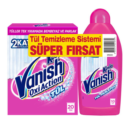 Vanish Kosla Tül Temizleyici 2'li Paket (Toz + Parlatıcı) nin resmi