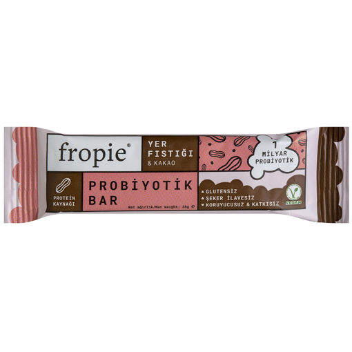 Fropie Yer Fıstığı & Kakao Probiyotik Bar 35 Gr nin resmi