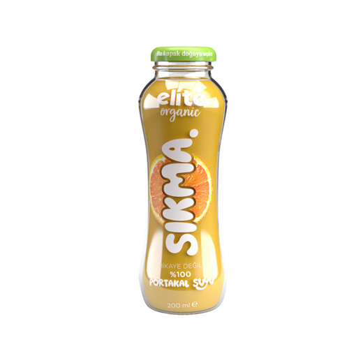 Elite Naturel Organik Sıkma Portakal 200 Ml nin resmi