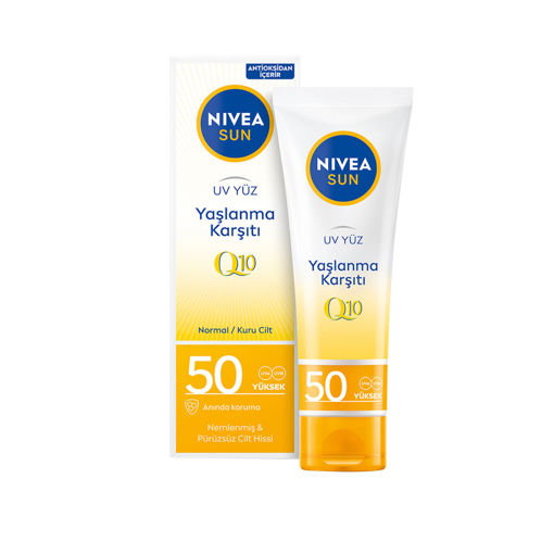 Nivea Sun GKF50 UV Yaşlanma Karşıtı Q10 Güneş Kremi 50 ml nin resmi