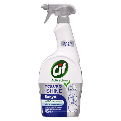 Cif Power & Shine Sprey Banyo İçin Temizleyici ve Kireç Çözücü 750 Ml nin resmi