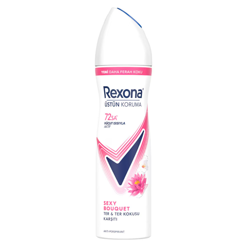 Rexona Kadın Sprey Deodorant Sexy Bouquet 72 Saat Kesintisiz Üstün Koruma 150 Ml nin resmi