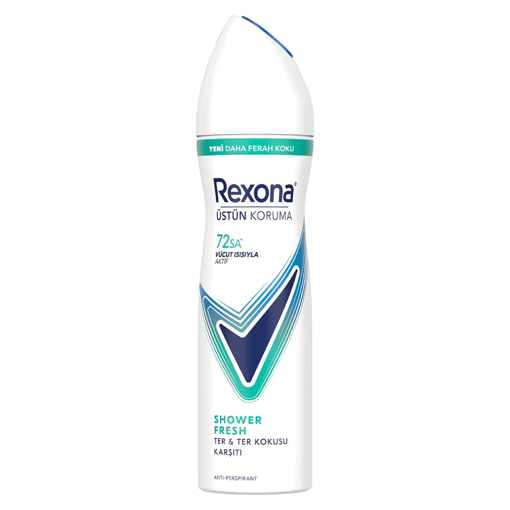 Rexona Kadın Sprey Deodorant Shower Fresh 72 Saat Kesintisiz Üstün Koruma 150 Ml nin resmi