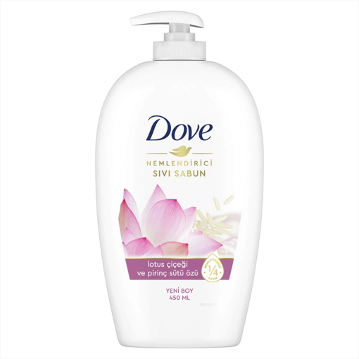 Dove Lotus Çiçeği Pirinç Sütü  Sıvı Sabun 450Ml nin resmi