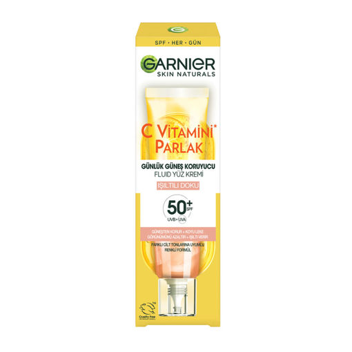 Garnier C Vitamini Parlak Günlük Güneş Koruyucu Işıltılı Doku SPF50+ 40 Ml nin resmi