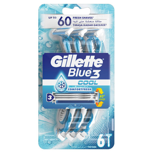 Gillette Blue3 Plus Cool Tıraş Bıçağı 6'lı nin resmi