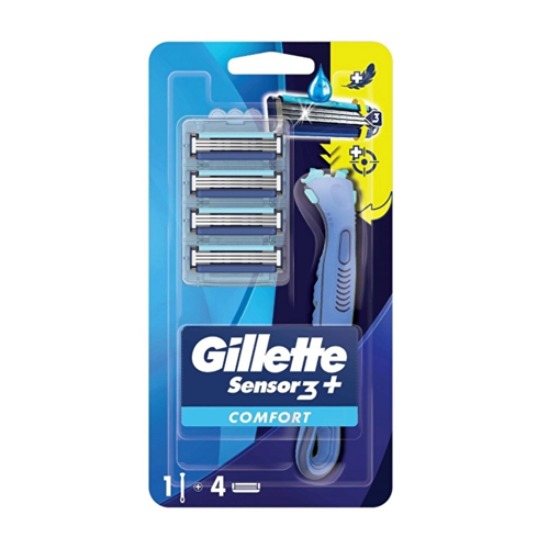 Gillette Sensor3+ Comfort 4'lü Yedek Bıçağı Başlıklı Tıraş Makinesi nin resmi