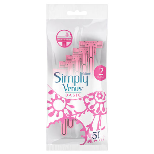 Gillette Venus Simply Venus 2 Basic Kadın Tıraş Bıçağı 5'li nin resmi