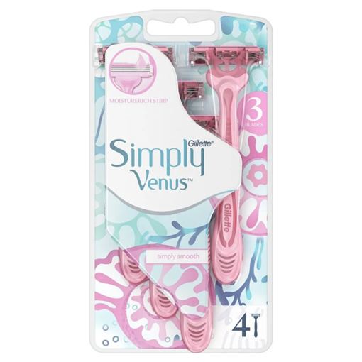 Gillette Venus Simply Venus 3 Kullan At Tıraş Bıçağı 4'lü nin resmi