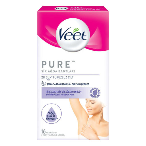 Veet Pure Bikini Ve Koltuk Altı Ağda Bandı 16'lı nin resmi
