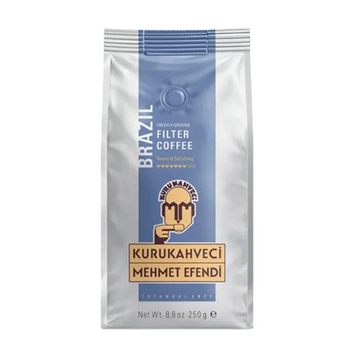 Kurukahveci Mehmet Efendi Brazilian Filtre Kahve 250 Gr nin resmi