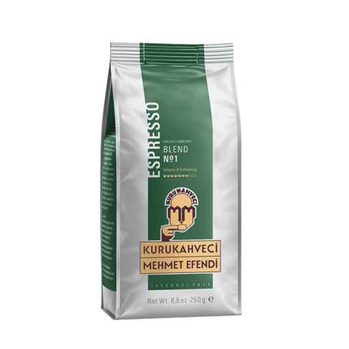 Kurukahveci Mehmet Efendi Espresso Öğütülmüş Kahve 250 Gr nin resmi