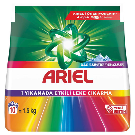 Ariel 1,5 kg Toz Çamaşır Deterjanı Parlak Renkler nin resmi