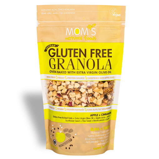 Mom's Glutensiz Elmalı Tarçınlı Granola 300 Gr nin resmi